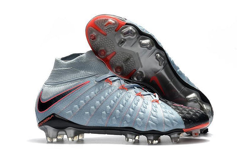 Image of Nike Hypervenom Phantom III DF FG Soccer Cleats Black Pink Army Blue - KicksNatics