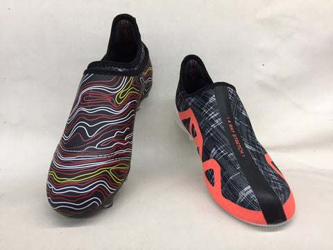 Image of Adidas Glitch Skin 17 FG Soccer Shoes Black Fluorescent Red White - KicksNatics