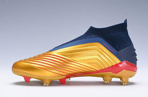 Image of Adidas Predator 19.1 FG Orange Blue no Lace - KicksNatics
