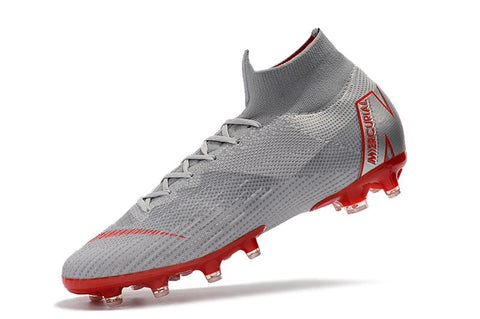 Image of NIKE Mercurial Superfly VI 360 Elite AG High Cut Silver Red - KicksNatics
