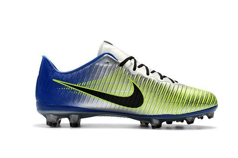 Image of Nike Mercurial Vapor XI FG Soccer Cleats Silver Grey Blue Black - KicksNatics
