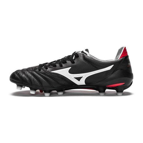 Image of Mizuno Morelia Neo II FG Soccer Cleats Black White Red - KicksNatics