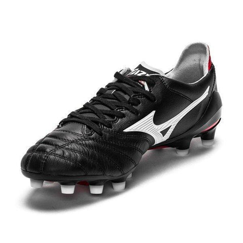 Image of Mizuno Morelia Neo II FG Soccer Cleats Black White Red - KicksNatics