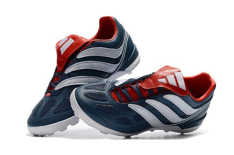 Image of Adidas Predator Precision Turf Soccer Cleats Blue Grey White Red - KicksNatics