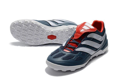 Image of Adidas Predator Precision Turf Soccer Cleats Blue Grey White Red - KicksNatics