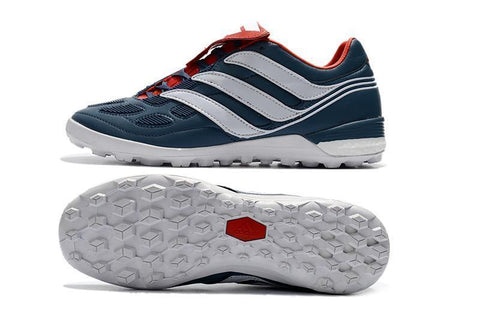 Image of Adidas Predator Precision Turf Soccer Cleats Blue Grey White Red - KicksNatics