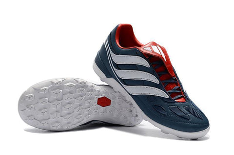 Image of Adidas Predator Precision Turf Soccer Cleats Blue Grey White Red - KicksNatics