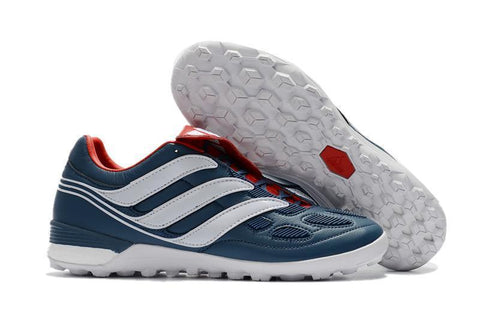 Image of Adidas Predator Precision Turf Soccer Cleats Blue Grey White Red - KicksNatics