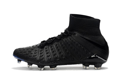 Image of Nike Hypervenom Phantom III DF FG Soccer Cleats All Black - KicksNatics
