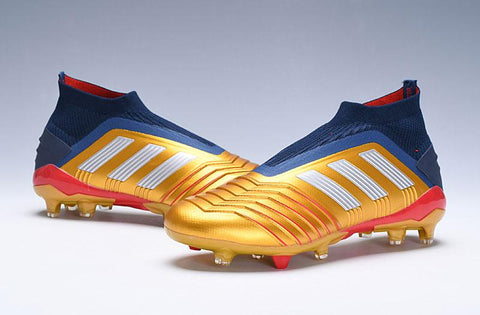 Image of Adidas Predator 19.1 FG Orange Blue no Lace - KicksNatics