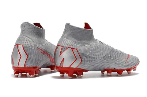 Image of NIKE Mercurial Superfly VI 360 Elite AG High Cut Silver Red - KicksNatics