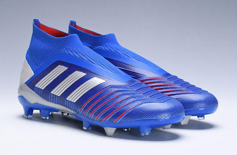 Image of Adidas Predator 19.1 FG Blue Red Without Laces - KicksNatics