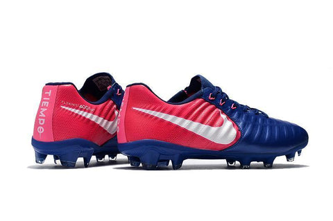 Image of Nike Tiempo Legend VII FG Soccer Cleats Blue Pink White - KicksNatics