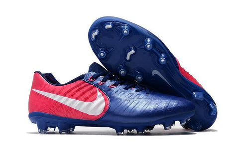 Image of Nike Tiempo Legend VII FG Soccer Cleats Blue Pink White - KicksNatics