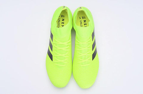 Image of ADIDAS NEMEZIZ MESSI 18+ FIRM GROUND CLEATS GREEN BLACK - KicksNatics
