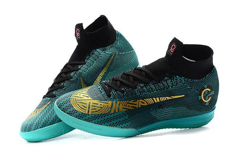 Image of Nike Mercurial SuperflyX VI Elite CR7 IC Soccer Cleats Clear Jade - KicksNatics
