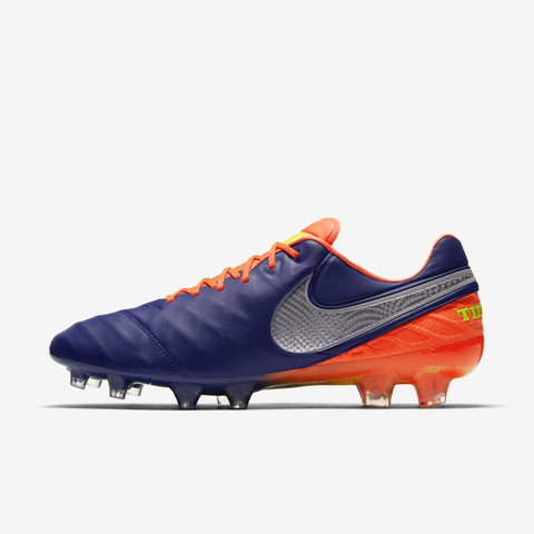 Image of Nike Tiempo Legend VI FG Soccer Cleats Deep Royal Blue Total Crimson - KicksNatics