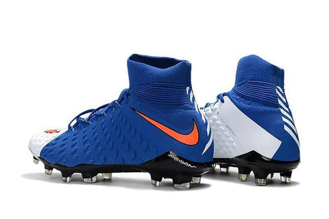 Image of Nike Hypervenom Phantom III DF FG Soccer Cleats Blue White Red - KicksNatics