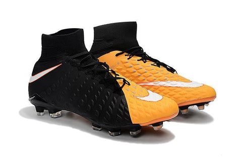 Image of Nike Hypervenom Phantom III DF FG Soccer Cleats Black Laser Orange - KicksNatics
