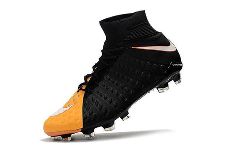Image of Nike Hypervenom Phantom III DF FG Soccer Cleats Black Laser Orange - KicksNatics
