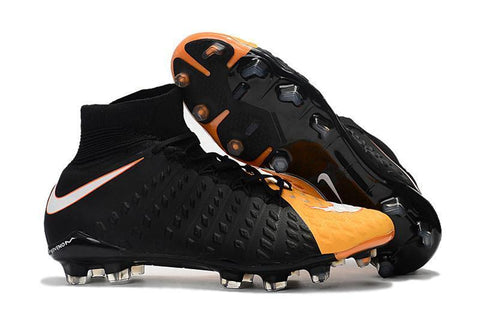 Image of Nike Hypervenom Phantom III DF FG Soccer Cleats Black Laser Orange - KicksNatics