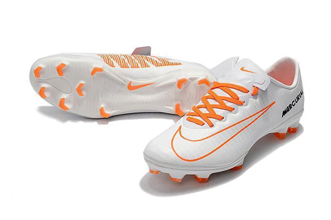 Image of Nike Mercurial Vapor XI FG Soccer Cleats White Orange Black - KicksNatics