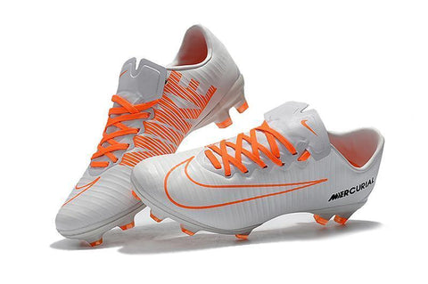 Image of Nike Mercurial Vapor XI FG Soccer Cleats White Orange Black - KicksNatics