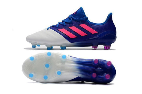 Image of Adidas ACE 17.1 Primeknit Soccer Cleats Blue Pink White - KicksNatics