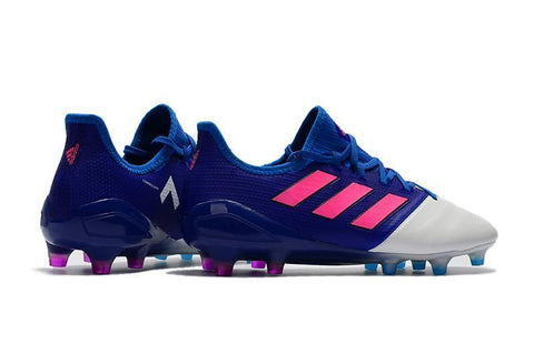 Image of Adidas ACE 17.1 Primeknit Soccer Cleats Blue Pink White - KicksNatics