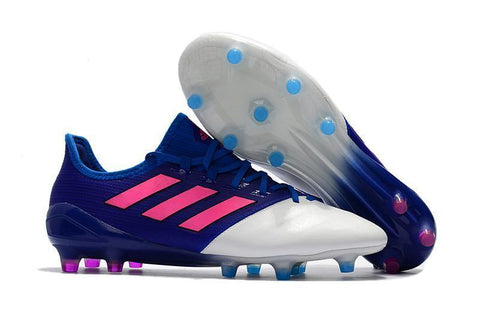 Image of Adidas ACE 17.1 Primeknit Soccer Cleats Blue Pink White - KicksNatics