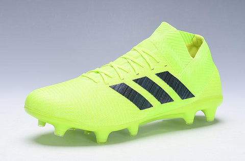 Image of ADIDAS NEMEZIZ MESSI 18+ FIRM GROUND CLEATS GREEN BLACK - KicksNatics