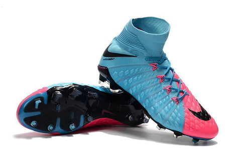 Image of Nike Hypervenom Phantom III DF FG Soccer Cleats Blue Pink Black - KicksNatics