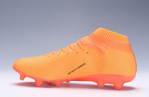 Image of ADIDAS NEMEZIZ MESSI 18+ FIRM GROUND CLEATS ORANGE BLACK - KicksNatics