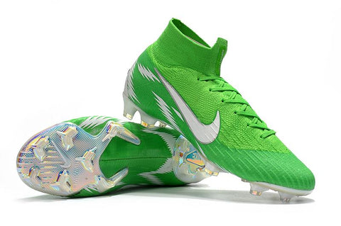 Image of NIKE Mercurial Superfly VI 360 Elite FG Green White High Cut - KicksNatics