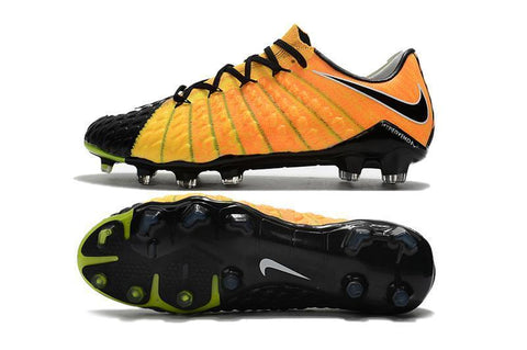 Image of Nike Hypervenom Phantom III FG Soccer Cleats Yellow Black - KicksNatics