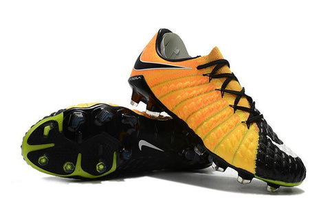 Image of Nike Hypervenom Phantom III FG Soccer Cleats Yellow Black - KicksNatics