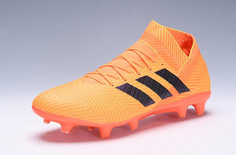 Image of ADIDAS NEMEZIZ MESSI 18+ FIRM GROUND CLEATS ORANGE BLACK - KicksNatics