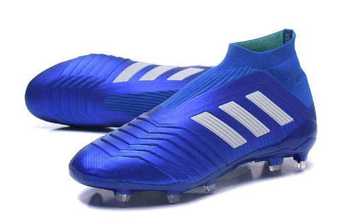 Image of Adidas Predator 18+ FG Soccer Cleats Royal Blue White - KicksNatics