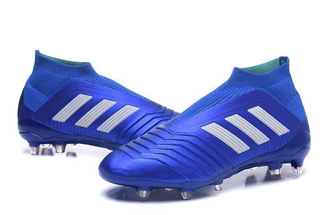 Image of Adidas Predator 18+ FG Soccer Cleats Royal Blue White - KicksNatics