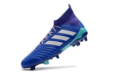 Image of Adidas Predator 18.1 FG Soccer Cleats Purple Blue White turquoise - KicksNatics