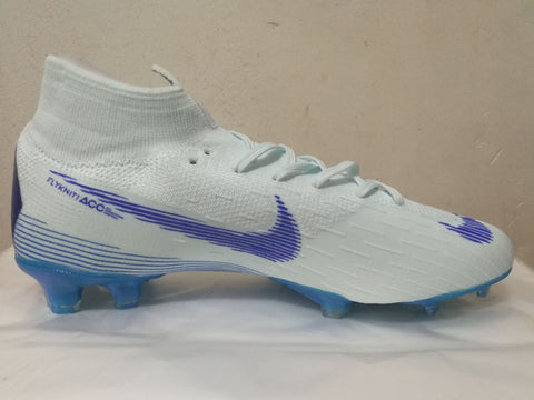 Image of Nike Mercurial Superfly VI Academy MG Cleat White Blue High Cut - KicksNatics