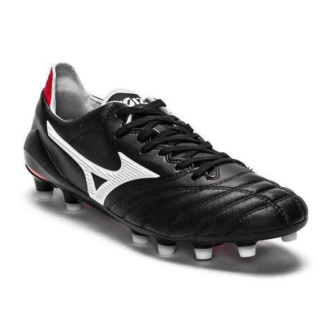 Image of Mizuno Morelia Neo II FG Soccer Cleats Black White Red - KicksNatics