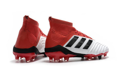 Image of Adidas Predator 18.1 FG Soccer Cleats Red White Retro Black - KicksNatics