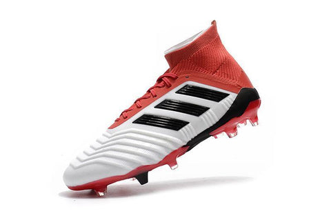 Image of Adidas Predator 18.1 FG Soccer Cleats Red White Retro Black - KicksNatics