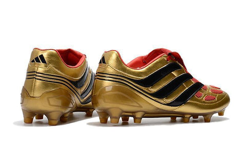 Image of Adidas Predator Precision FG Soccer Cleats Golden Red Black - KicksNatics