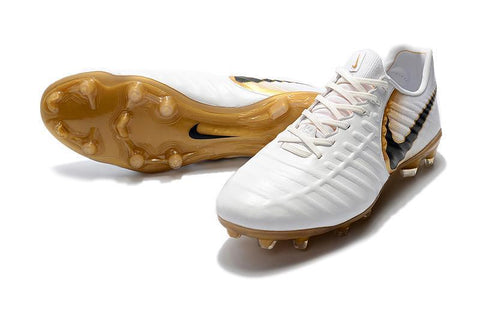 Image of Nike Tiempo Legend VII FG Soccer Cleats White Golden - KicksNatics