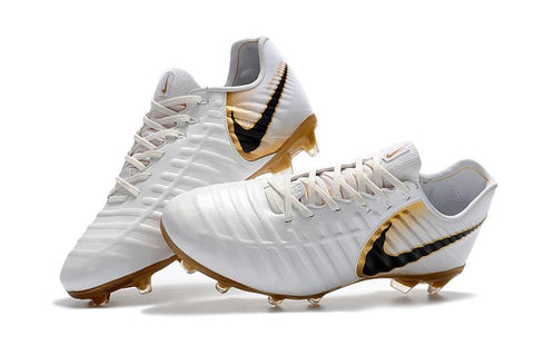 Image of Nike Tiempo Legend VII FG Soccer Cleats White Golden - KicksNatics