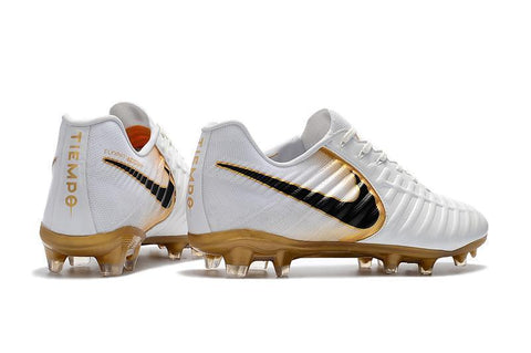 Image of Nike Tiempo Legend VII FG Soccer Cleats White Golden - KicksNatics