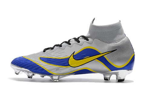 Image of NIKE Mercurial Superfly VI 360 Elite FG Silver Blue Yellow Lining - KicksNatics