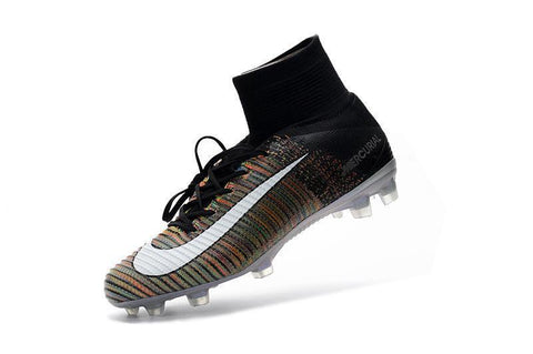 Image of Nike Mercurial Superfly V FG Soccer Cleats Multi Color White Black - KicksNatics